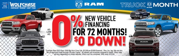 0% APR up to 72 Months! $0 Down!