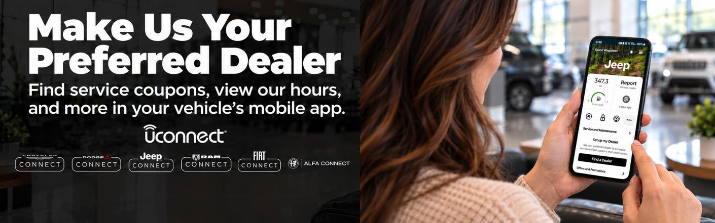 uconnect® make us your preferred dealer | Wolfchase Chrysler Dodge Jeep in Bartlett TN